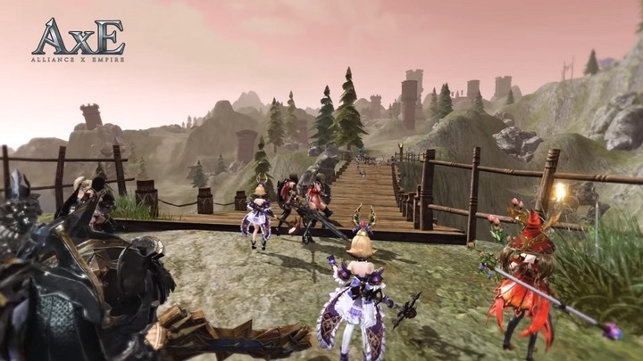 넥슨의 모바일 MMORPG '액스' 게임 화면.