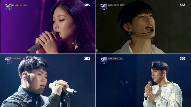 (왼쪽 상단부터 시계방향으로) 더 팬에 출연 후 화제가 된 비비 김형서와 임지민,용주와 엘로 <사진=SBS 방송화면 갈무리>