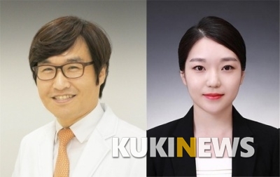 고명환 의대 교수와 조윤주 연구원(왼쪽부터)