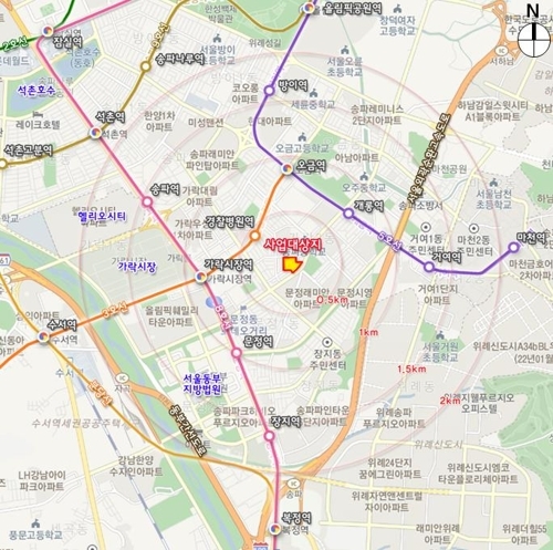 송파 가락미륭아파트 위치